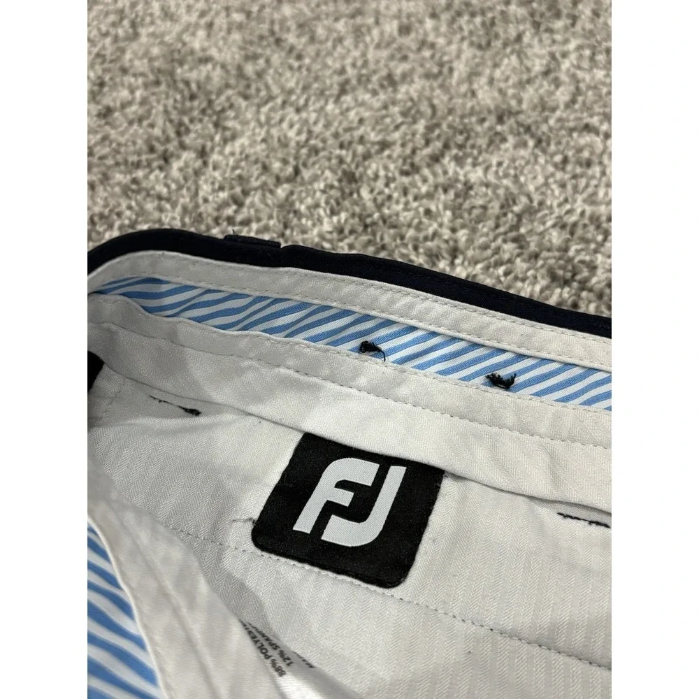 FootJoy Mens Navy Blue Performance Golf Pants Flat Front Stretch 30x30